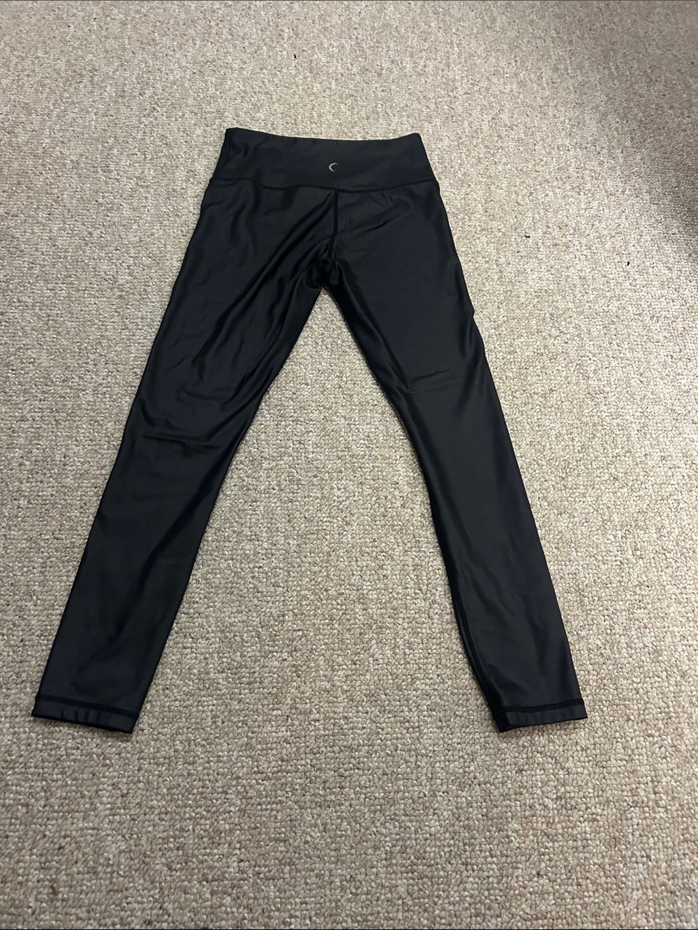 Women Zyia Black Active Leggings (Shiny)